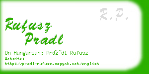 rufusz pradl business card